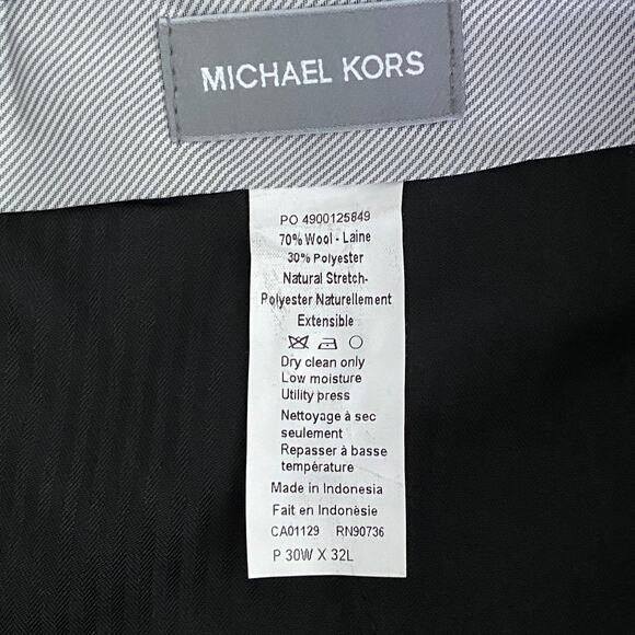 Michael Kors Men's 30x32 Modern Fit Dress Pant Wool Stretch Gray Sharkskin NEW - Picture 10 of 10